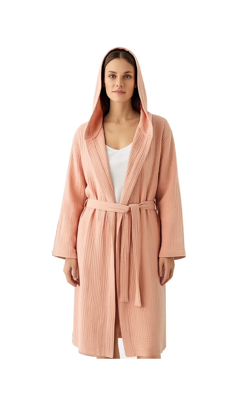 Blush Harmony – 4 Katlı Müslin Bornoz