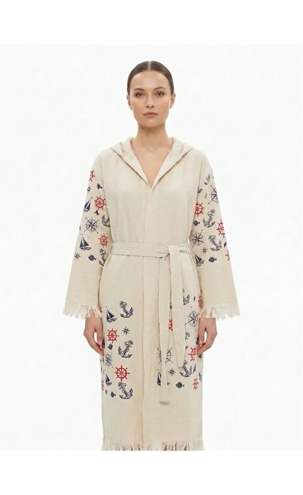 Mariner Compass – Çift Katlı Müslin Bornoz
