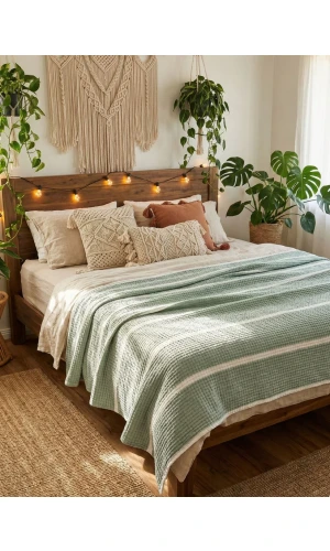 Mint Breeze – 6 Katlı Müslin Pike (Soft Mint Çizgili)