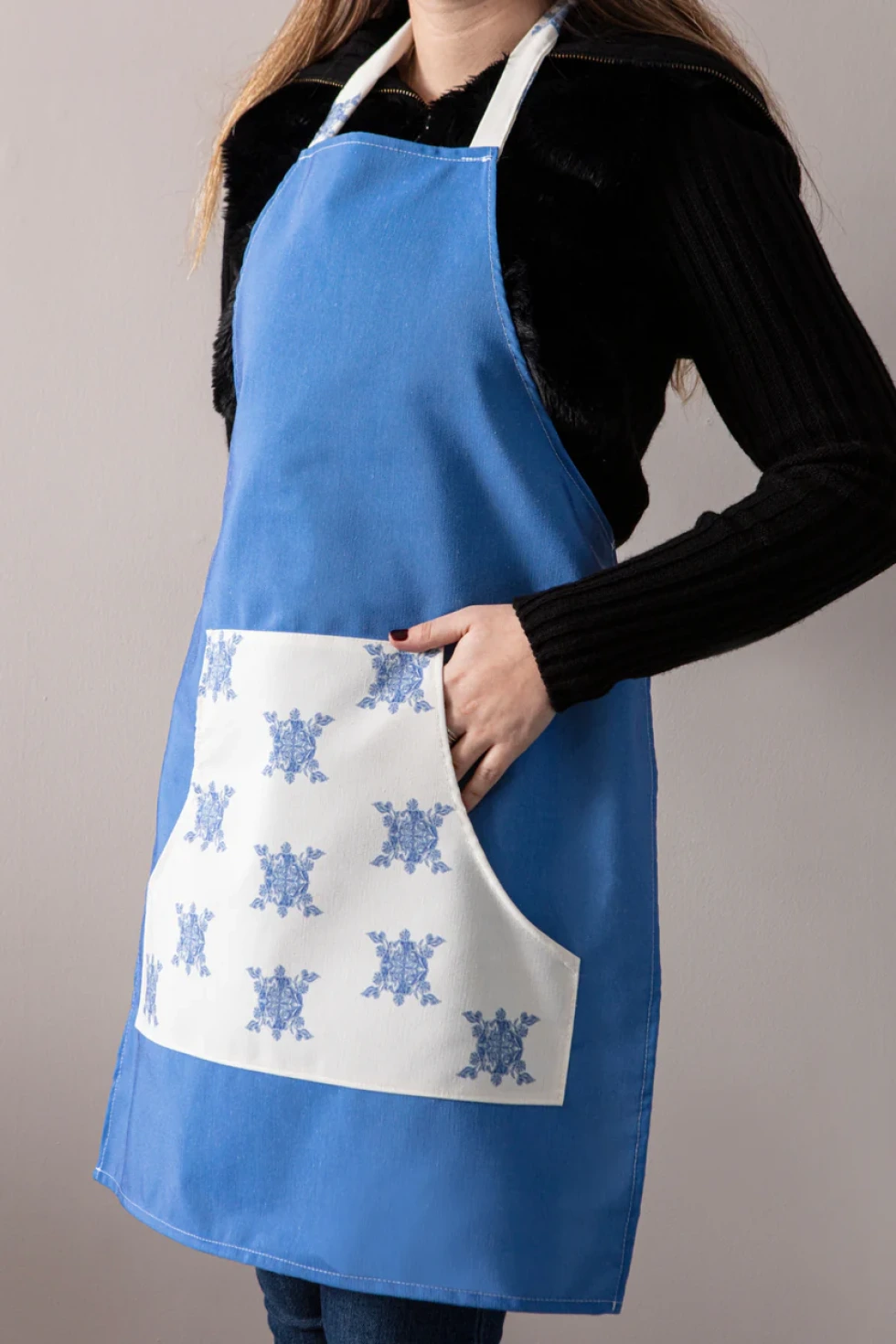 Azure Blue Mutfak Önlüğü Sıvı Geçirmez